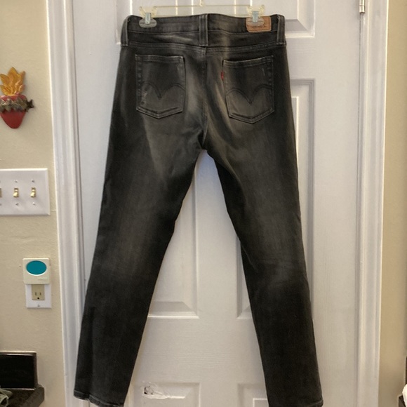 Levi’s vintage black Low Skinny 545 distressed jeans. EUC. Size 10M. - Picture 2 of 5